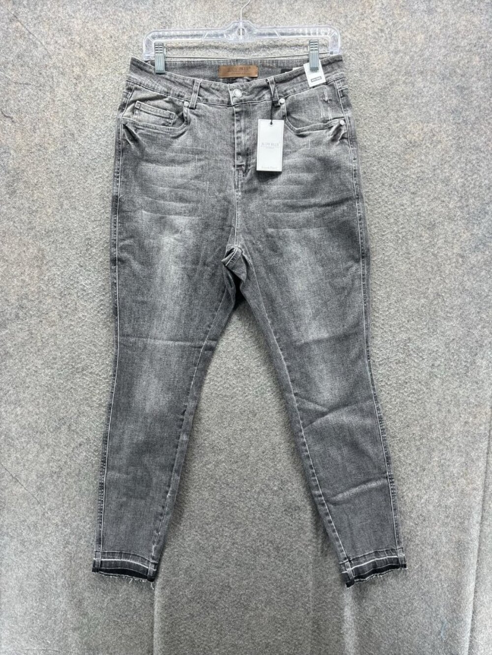 Judy Blue Jeans Womens 13/31 Gray Charcoal Wash Slim Skinny Mid Rise Denim Pants